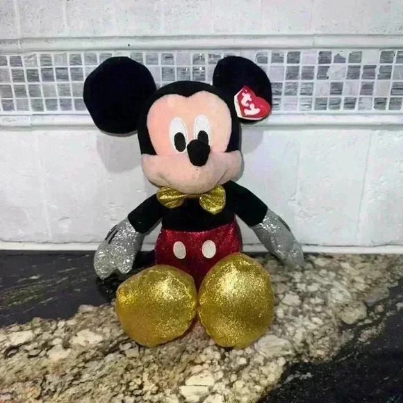 Ty Beanie Buddy Mickey Mouse Plush Toy One Size Black Red - Picture 2 of 14